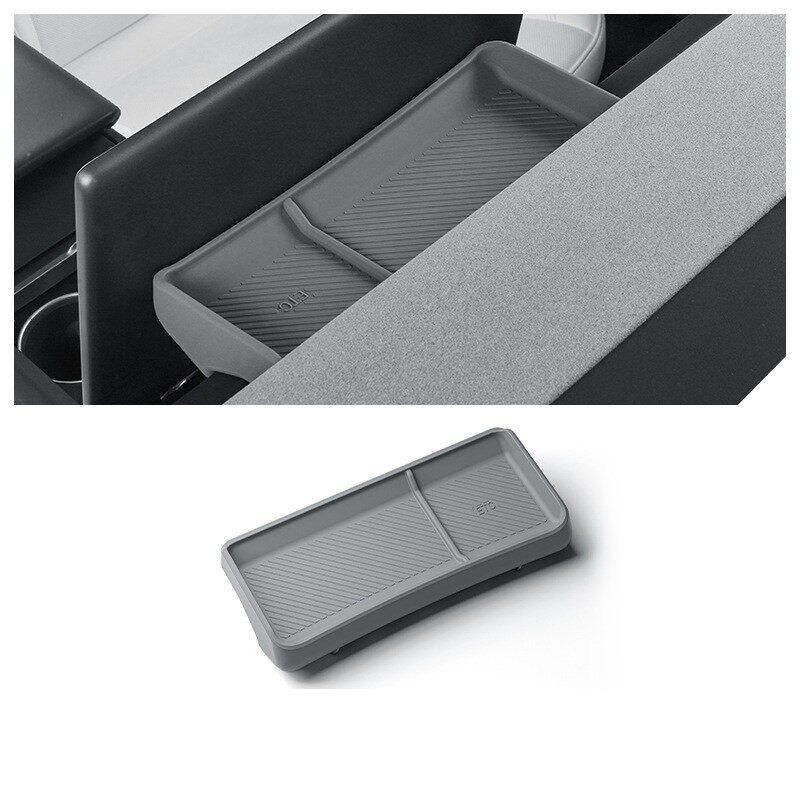 For Tesla Model YL 2025-2027 Silicone ETC Storage Box with Bracket Paper Towel Storage Box Automobile Modification Supplies