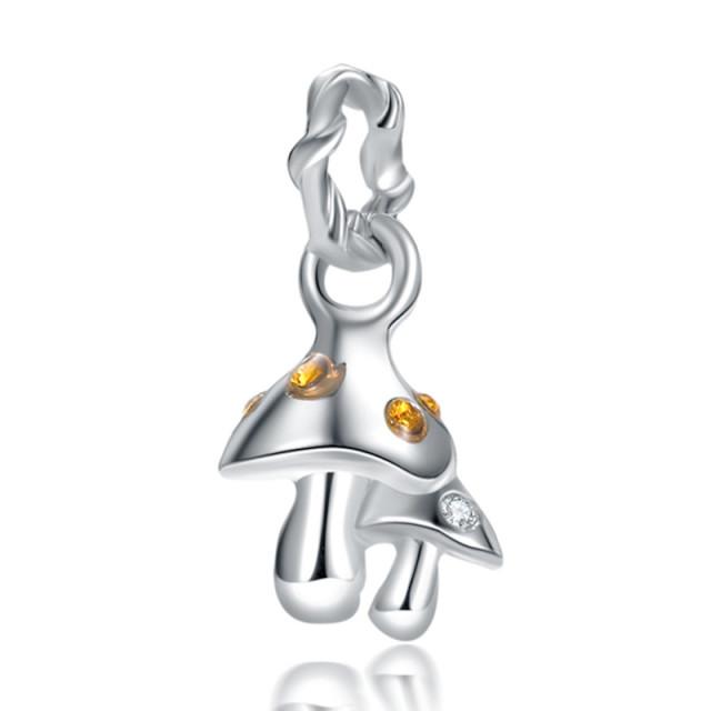 1Pcs New Cute Silver Star Cat Elephant Mushroom Bear Pendant Fit Original Charm Bracelet Women Jewelry Gifts