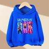 Dětské dívčí anime oblečení Kpop Lovci démonů Ležérní móda Teplá podzimní zimní mikina s kapucí