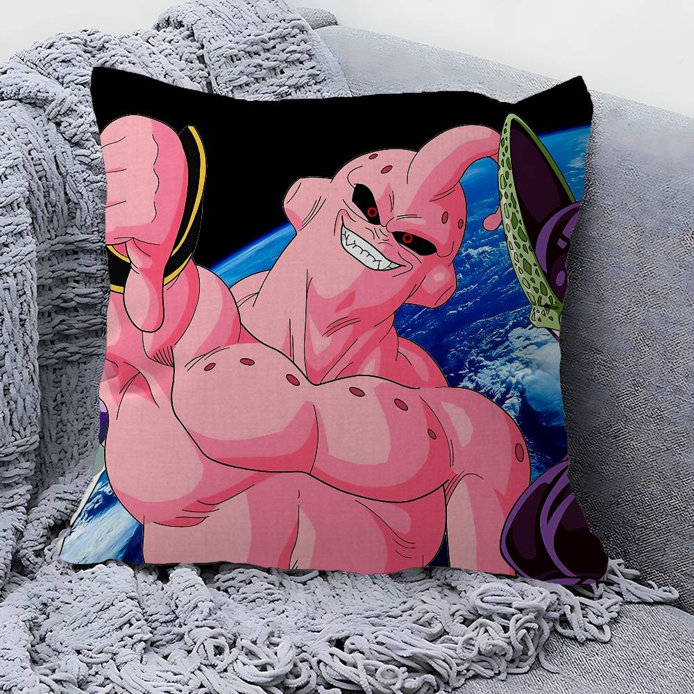 Amine M-Majin B-Buu Cushion Cover Car Throw Pillow Case For Sofa Car Christmas Gift 40x40cm 45x45cm