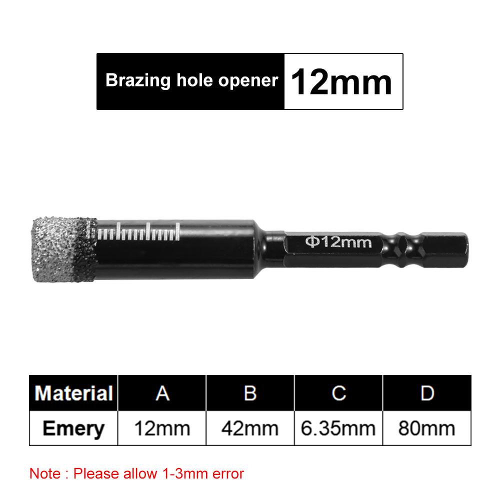 Dry Hole Opener Hexagonal Shank Hole Saw 6-16mm  Drill Bit  Glass