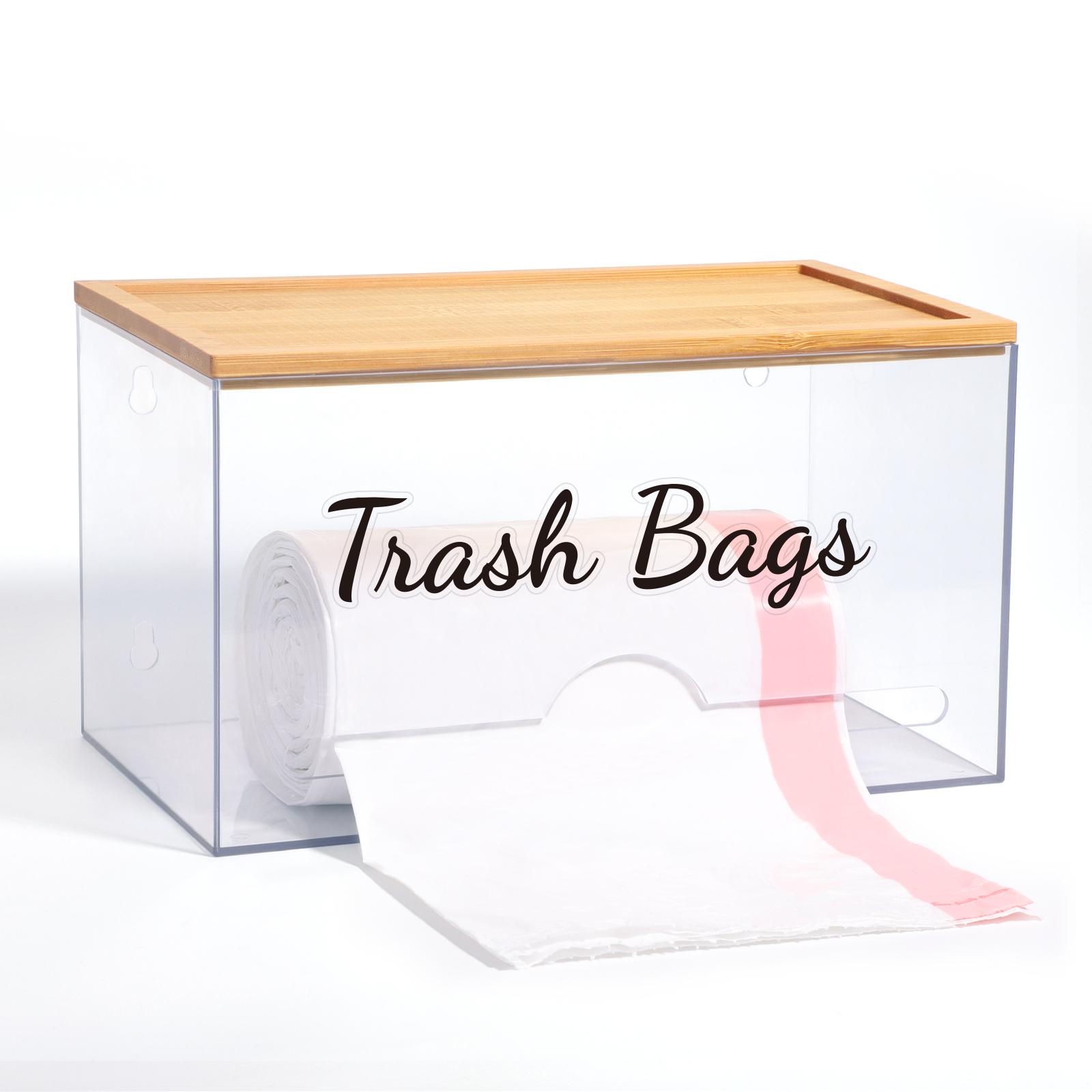 

Настенный держатель для мусорных мешков, кухонный диспенсер для мусорных мешков под раковиной, органайзер для пластиковых пакетов