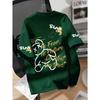 European and American Men's Summer Teddy Bear Letter Print Comfortable and Breathable Round Neck T-Shirt Outdoor Street Top