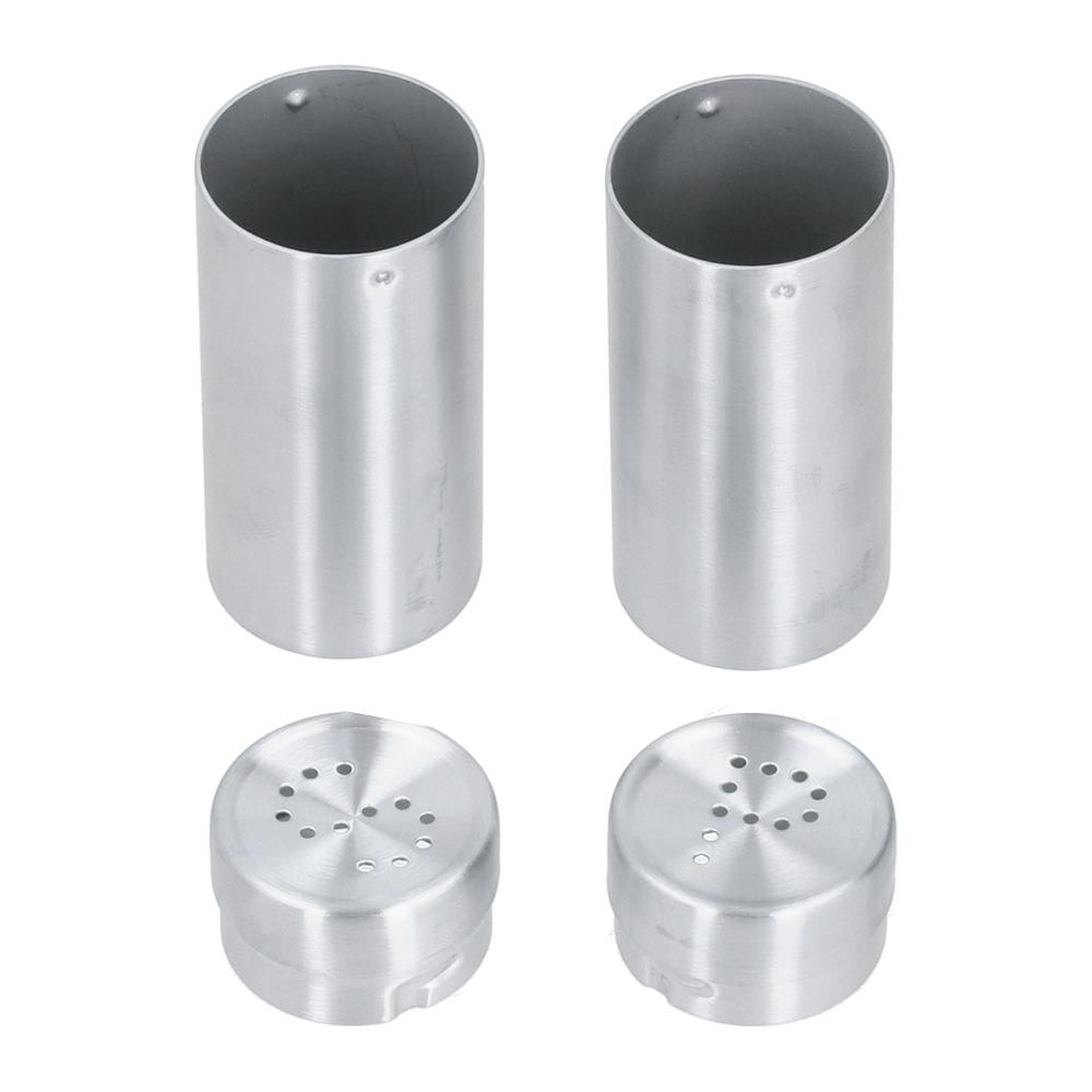 2Pcs Stainless Steel Salt Pepper Shaker Shaker Lids Dredge Shaker Seasoning Bottles  Dining Table