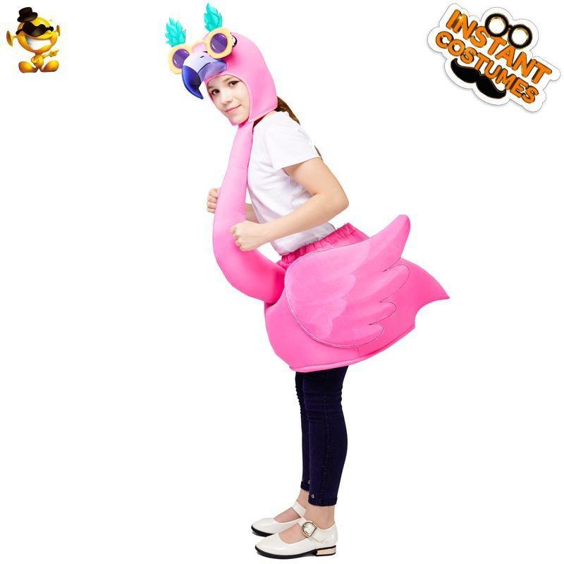 Halloween children's flamingo costumes, carnival party cosplay costumes, masquerade dance stage costumes