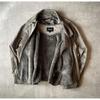 Used Vintage Blouson Jacket Glossy Short Length L American Casual Military Biker
