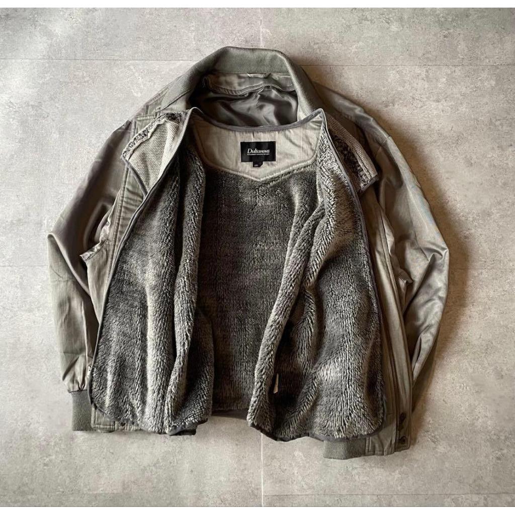 Used Vintage Blouson Jacket Glossy Short Length L American Casual Military Biker