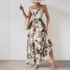 Women's Plant Print Ruffle Hem Sundress 2024