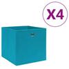 VidaXL Storage Boxes 4 Pcs Non-woven Fabric 28x28x28 Cm Azure Blue
