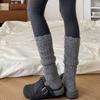 Warmth Hollow Calf Socks Knitted Mid Tube Socks New Stacked Long Tube Socks  Autumn Winter