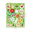 160pcs 8 Sheets Christmas Halloween Easter Stickers Laser Bunny Egg Cartoon Holographic Waterproof Removable Vinyl Sticker Decor