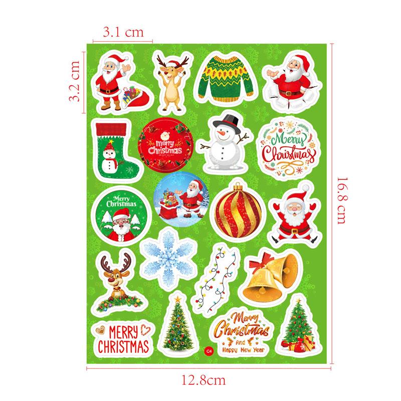 160pcs 8 Sheets Christmas Halloween Easter Stickers Laser Bunny Egg Cartoon Holographic Waterproof Removable Vinyl Sticker Decor