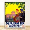 Germany Travel Canvas Paintings Vintage Wall Kraft Posters Coated Stickers Home Decor Gift Spain Madrid Bullfighting Berlin