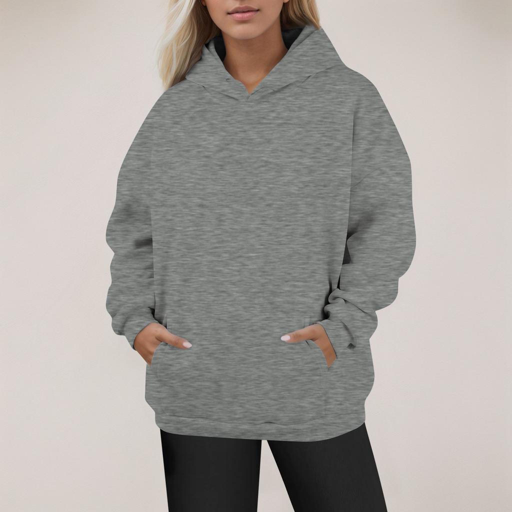 Dámská móda Denní Všestranné Neformální mikiny s výstřihem Dlouhý rukáv Jednobarevné Top mikiny