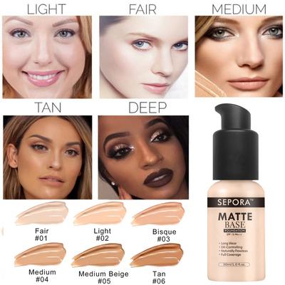 30 ml Matte Liquid Foundation Moisturizing Hide Facial Face Liquid Concealer Rovnomerný tón pleti na tvár