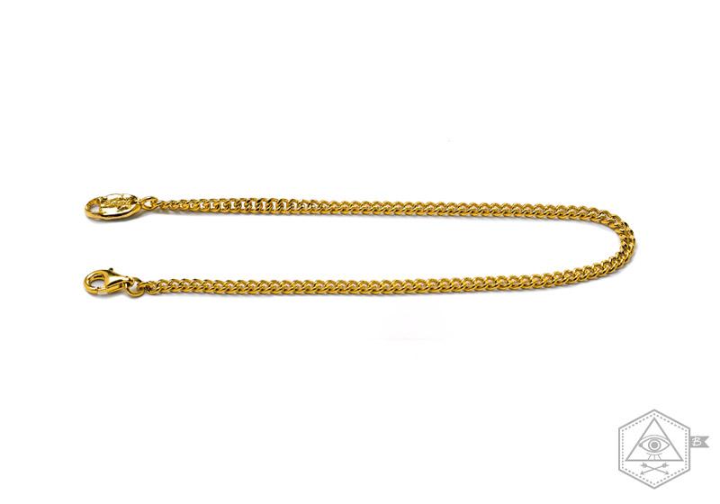 Bebello [Bs-384] 925 Silver Chain Bracelet (Gold Plating)