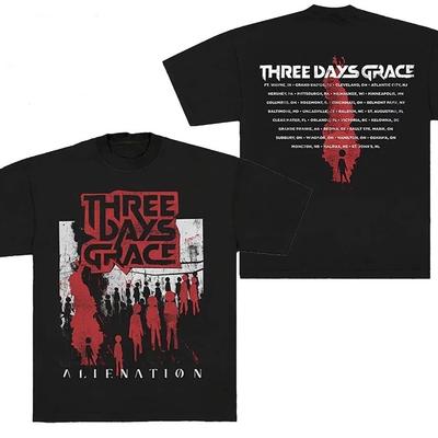 Three Days Grace 2026 Alienation Tour Magliette Nere S-4XL