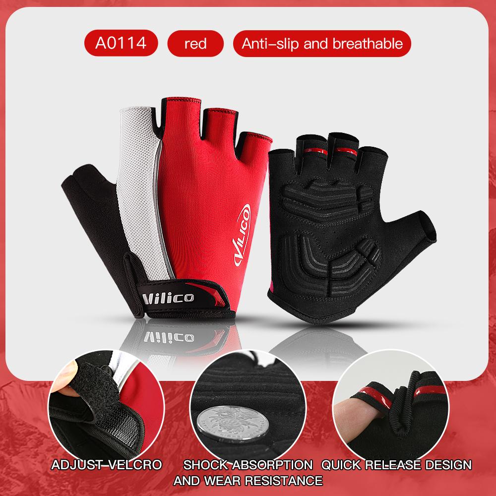 

Durable And Safe Quick Drying Short Finger Riding Glovesshock-Absorbing Anti Slip Fit On The Handsavailable In Multiple Colors Cycling Gloves M