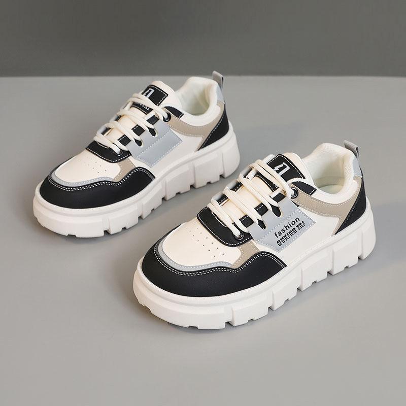 

XT new spring and summer thick baseplate shoes color matching increases casual breathable student shoes tide sports 35
