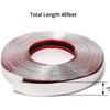QWORK 1" Wide 40 Feet Chrome Molding Trim, Car Auto Truck Side Exterior Edge Lip Protect Sticker DIY Exterior Decoration For Bumper Door Guard