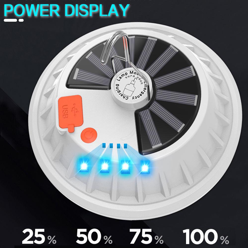 Cross-Border Super Bright Solar Tent Light with Remote Control for Power Outages, Camping, and Night Markets