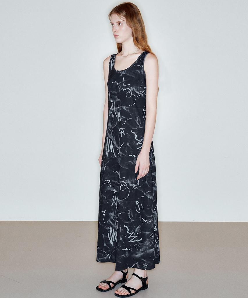 Ssikeoseun Drawing Sleeveless Dress_Black