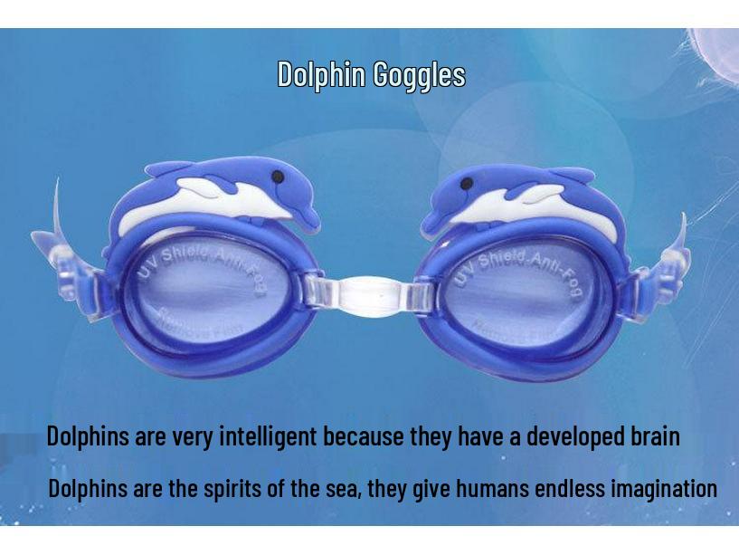 Kids' Pink Cartoon Anti-Fog Swim Goggles - Waterproof, HD Vision for Toddlers