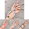 Colorful Beaded Bracelet New Style Ab Women's Mobile Phone Case Lanyard Keychain Accessory