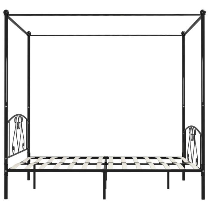 VidaXL Black Metal Canopy Bed Frames 200 X 200 Cm