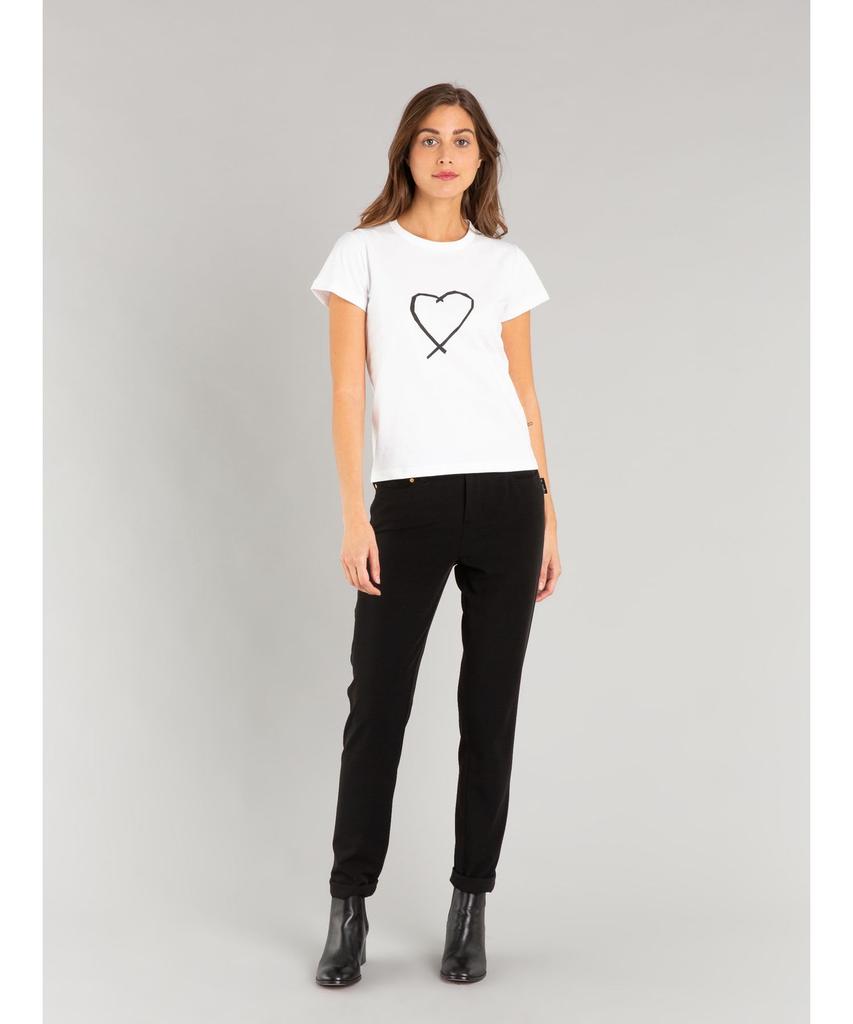 agnes Sarajevo Heart SAE0 TS Size White b. T-Shirt Women's 3(L)