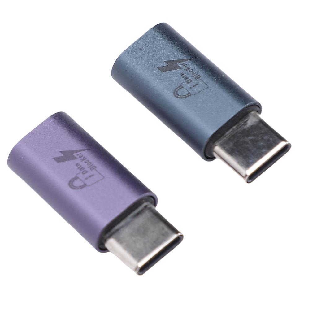 2PCS USB C to C Data Blocker Anti Jacking Refuse Hacking USB Data Blocker Only for Safe Charging