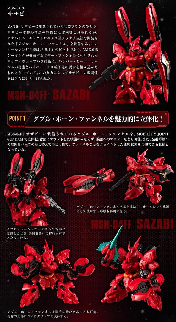 MOBILITY JOINT GUNDAM Gundam Sazabi Set RX-93ff & MSN-04FF