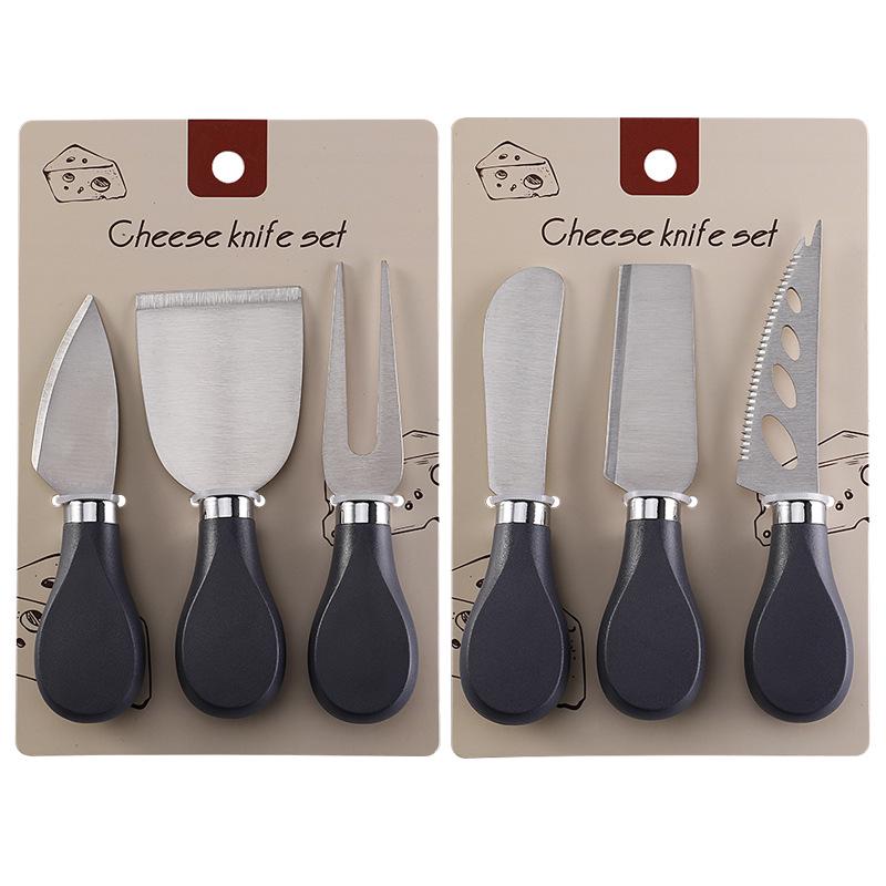 3-Piece Stainless Steel Cheese and Butter Knife Set with Fork