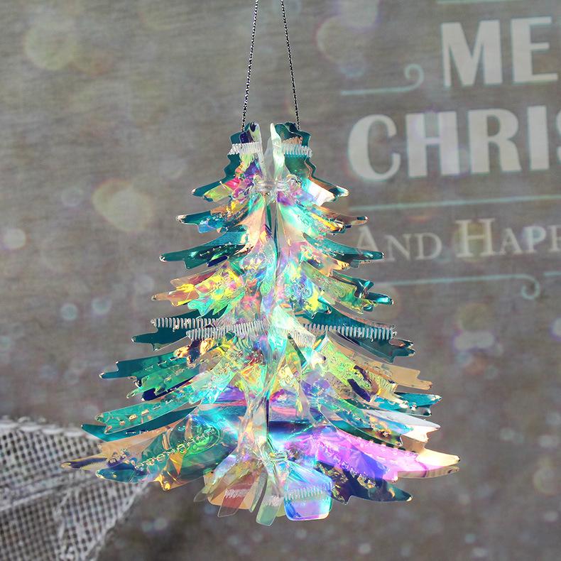 Seven-Color Gradient Flower Ball: Neon Film Snowflake Decoration for Parties & Events