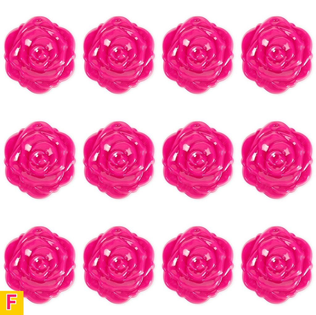 12pcs Pink Rose Compact Pocket Mirrors 3D Floral Compact Small Mirror Plastic Frame Folding Double-Sided Handheld Makeup Mirrors