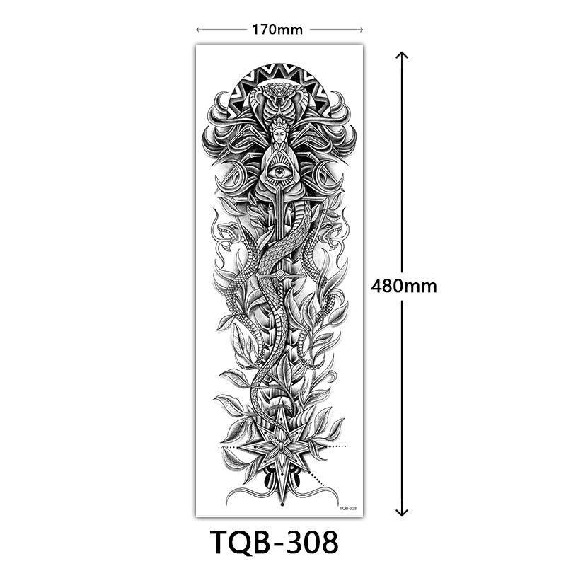 Full Arm Tattoo Sticker, Full Arm Big Picture Tattoo Sticker, Flower Arm Tattoo Sticker Tattoo