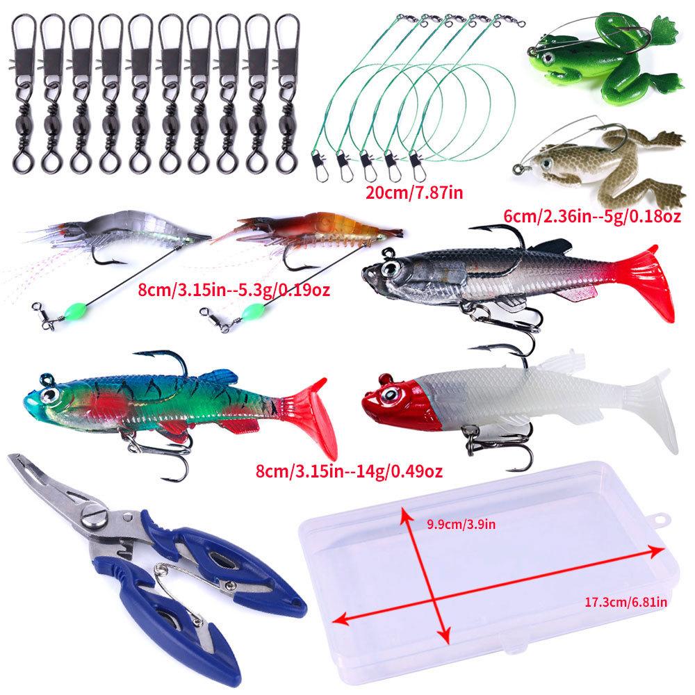 High Simulation Lure Set Long Casting Jigging Spinner Soft Bait Minnow Combination Full Swimming Layer Lure Fishing Gear Set