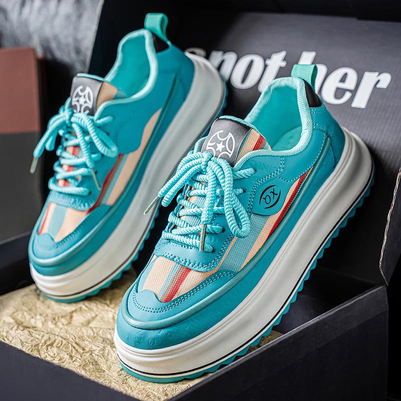 Men's Shoes Summer New Fashion Casual Board Shoes Men's Heightened Platform Trendy Shoes Comfortable and Breathable Casual Men's Shoes