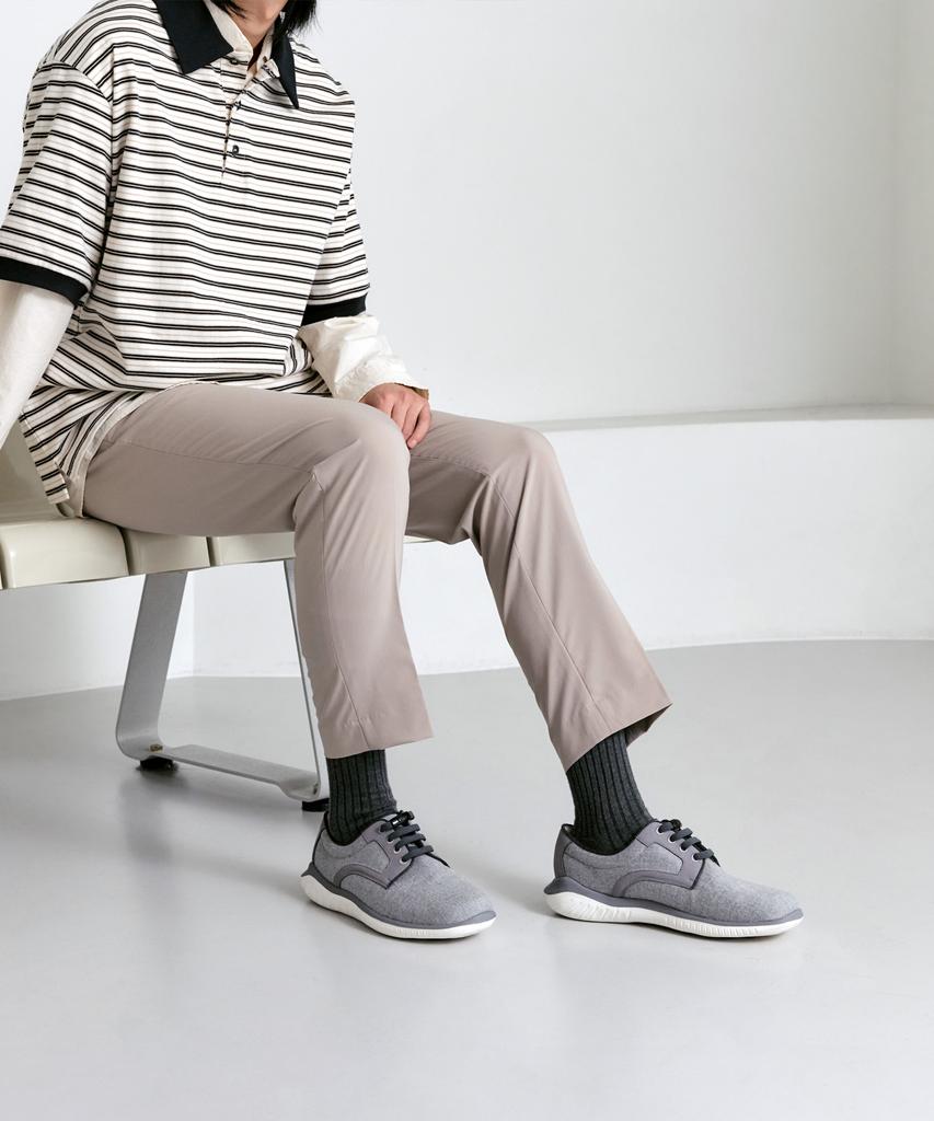 Ksns Urban Trek Wool Rib, Grey - Barefoot Shoes [Men'S]
