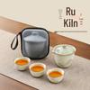 Ru Kiln Portable Ceramic Travel Tea Set