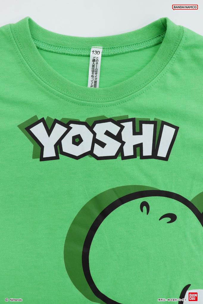 Super Mario Kids Short Sleeves Half Light Green [Kaitac Family] Pajamas, & Pants, Summer, 100cm, (Yoshi)
