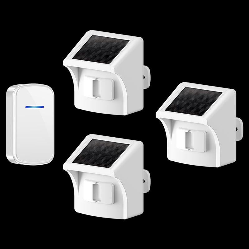 Solar-Powered Dual Detection Driveway Alarm & Wireless Doorbell System