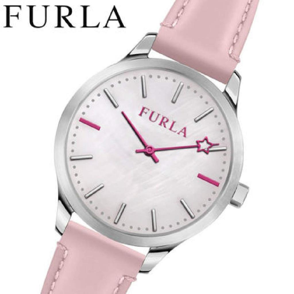 Furla Cute Pink Shell Leather Watch R4251119509 Wristwatch [FURLA] Women's [Item]