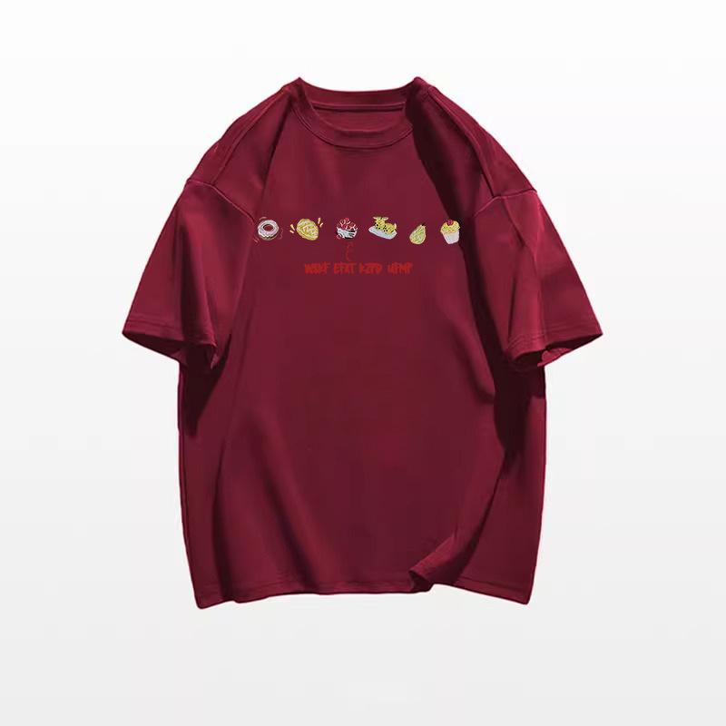 2025 Summer Women's Loose Fit Pure Cotton Short Sleeve T-shirt - Korean Style High Street Design