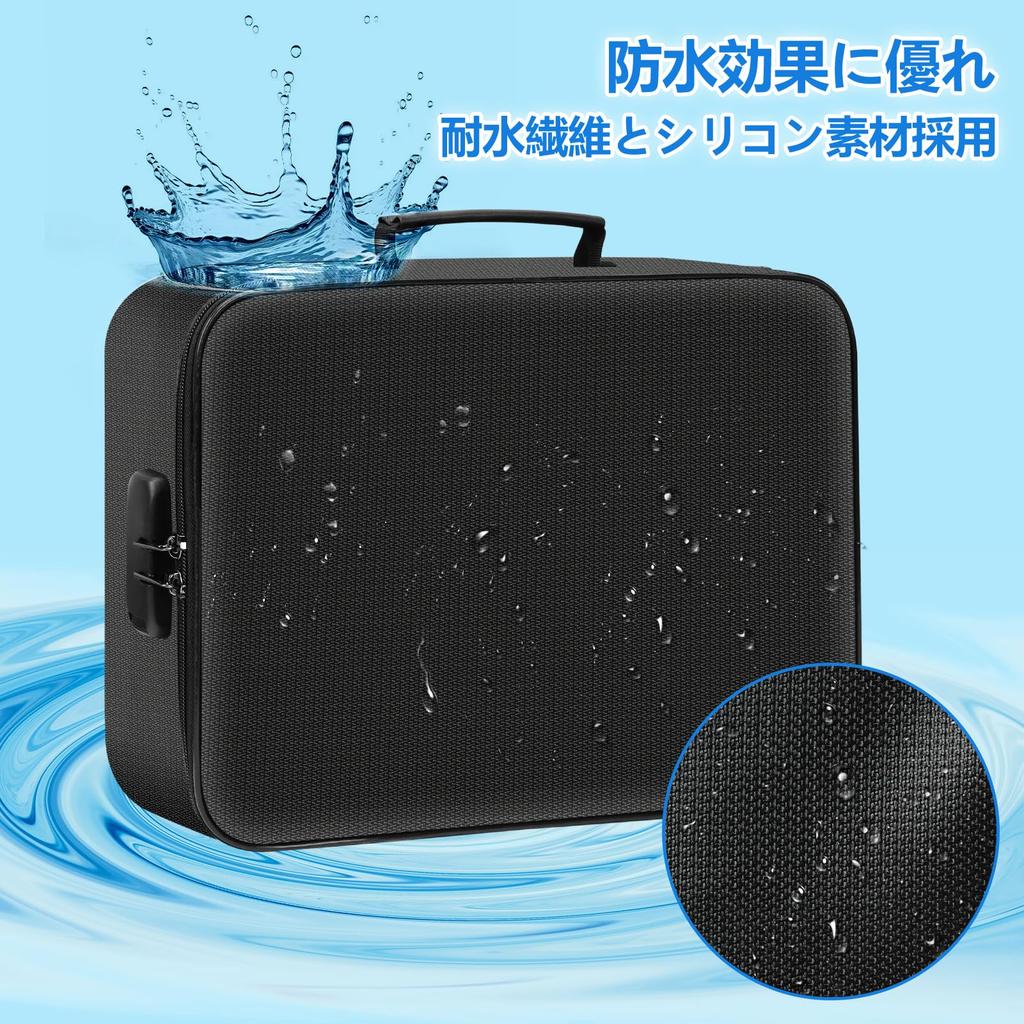 Yazi Brannsikkert Hjemmesafe med Kombinasjon Brannsikkert Passord Stor Bæring Holder Viktig Banksikkerhet for Katastrofe og Filer Pose, Koffert, Nøkkelstyrt,