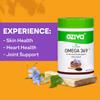 OZiva Plant Based Omega 3 6 9 Multivitamin Supplement for Men & Women (1000 mg Vegan Omega Oil Concentrate with Flaxseed & Blackseed Oil) Fatty Ac