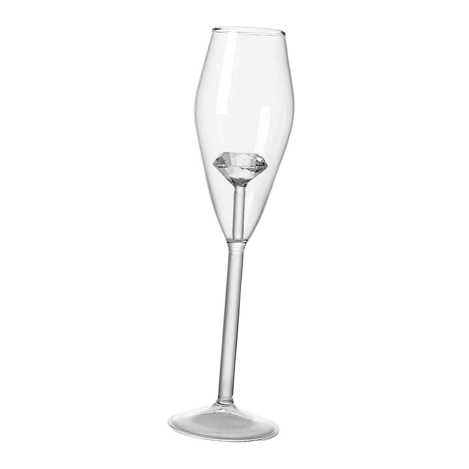 

Diamond Build-in Wine Glass Cocktail Glass Elegant Home Use Wine Cup Wine Goblet for Housewarming Gifts Bar Party Festival