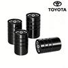4Pcs Aluminum Alloy Tire Valve Caps Anti Leak Dust Cover Car Wheel Accessory For Toyota Hilux Corolla RAV4 Camry Highlander C-HR