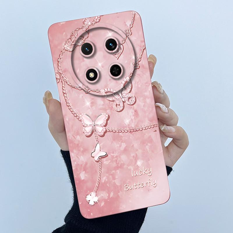 For Honor X9C 2024 Case Simplicity Flower Liquid Soft Silicone Back Cover for HonorX9c X 9C Phone Funda Magic7 Lite Bumper Shell