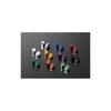 POSH FAITH Motorcycle Accessories Aluminum Colored Air Valve Cap Hex Type Red 000804-02